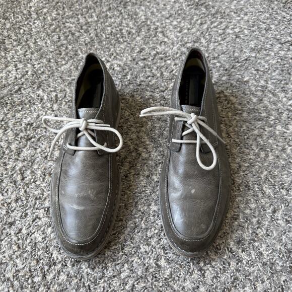 BCole Haan Oswego 2 Eye II Leather Plain Toe Oxfords Shoe 11 M Gray - Picture 1 of 12